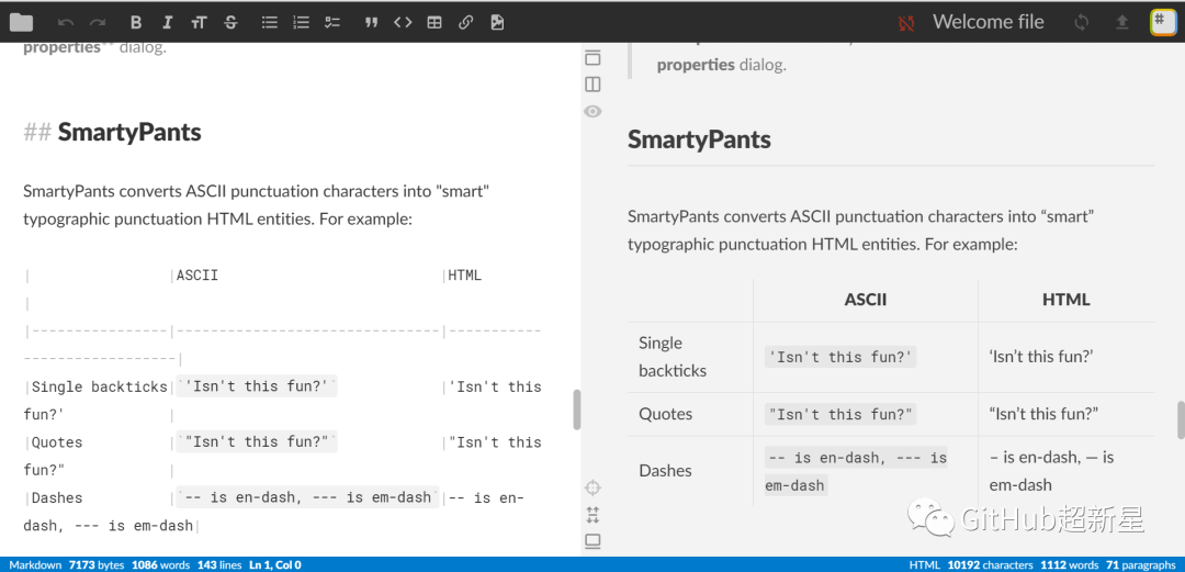 Github上一款强大的浏览器中运行的Markdown编辑器：StackEdit