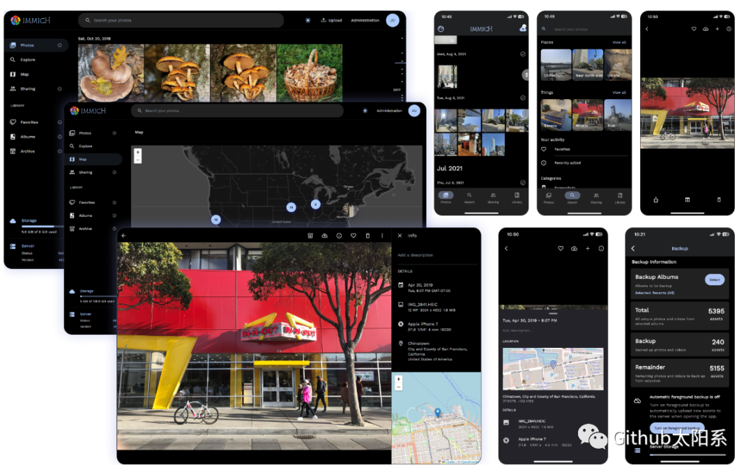 Github上一款开源免费的高性能自托管照片和视频备份解决方案：Immich