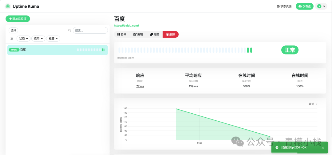 使用Uptime Kuma搭建自己的监控平台