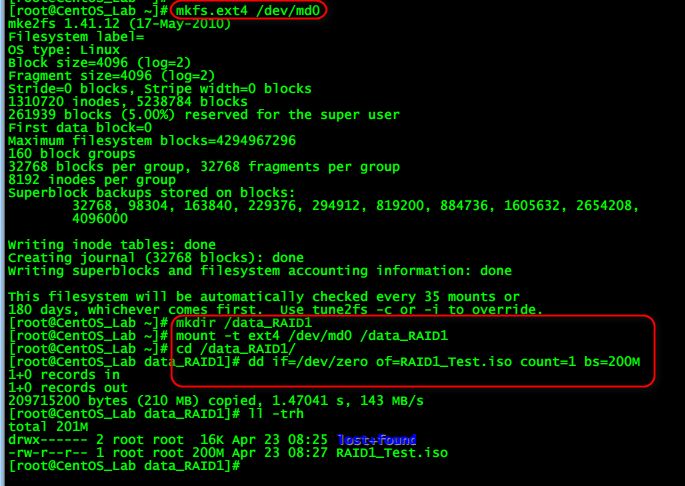 Linux下软RAID管理工具mdadm的基本操作实践