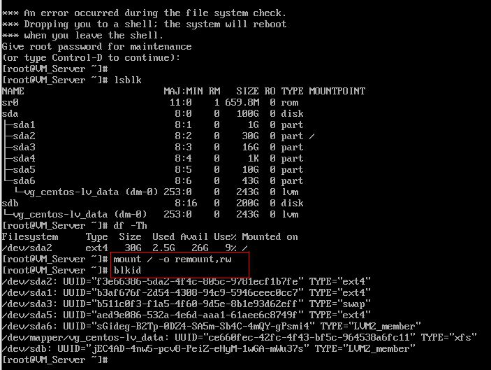 CentOS6下/etc/fstab文件配置错误导致系统启动异常的处理方法