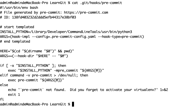 Pre-commit: Git hooks管理工具