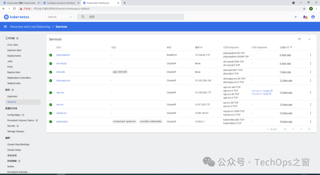 使用RBAC授权用户登录DashBoard界面