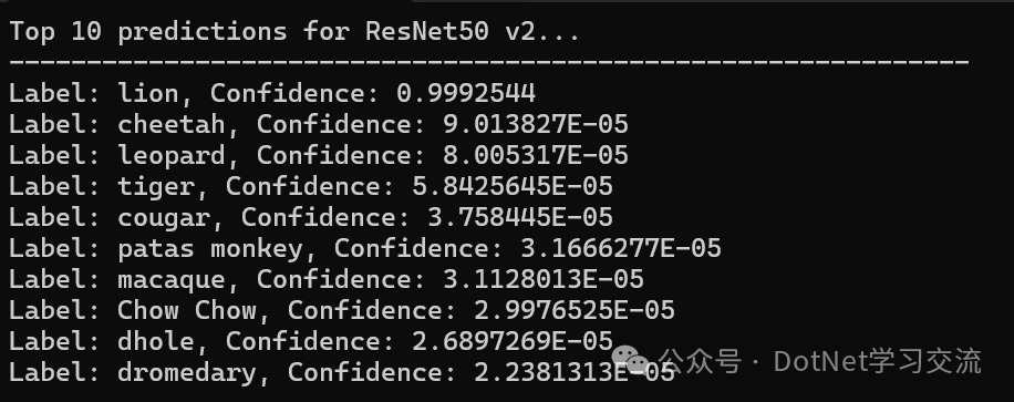 ONNX Runtime入门示例：在C#中使用ResNet50v2进行图像识别